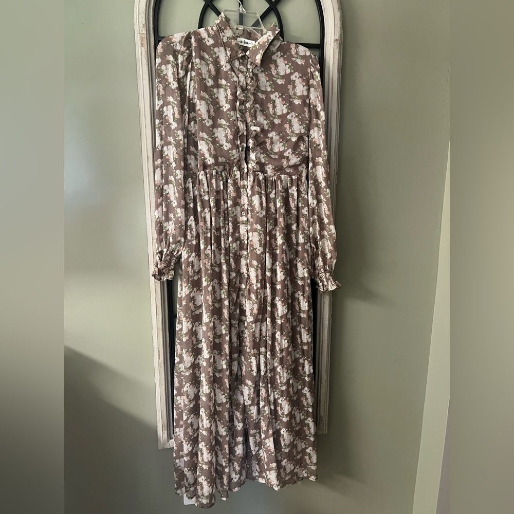 In Loom Floral Long Sleeve Maxi Dress